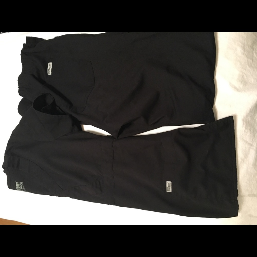 Greys anatomy black scrub set